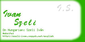 ivan szeli business card